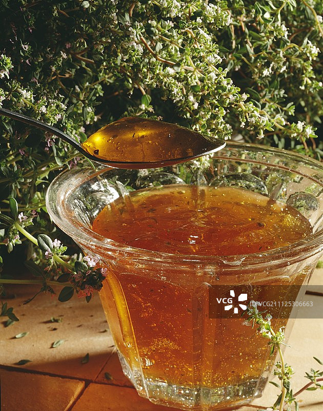 苹果和百里香果冻图片素材