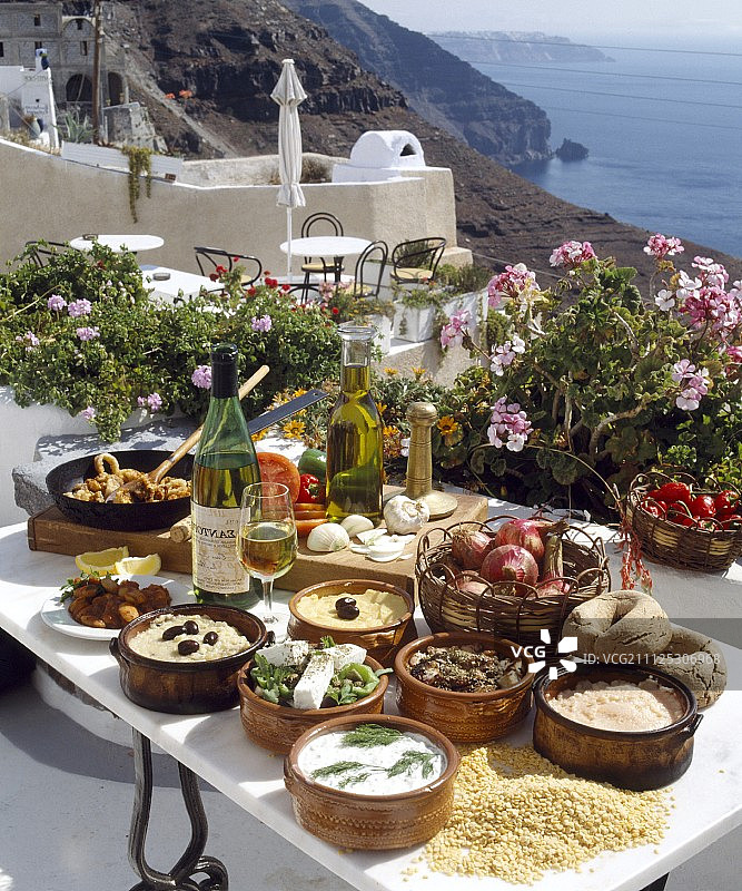 希腊菜单图片素材