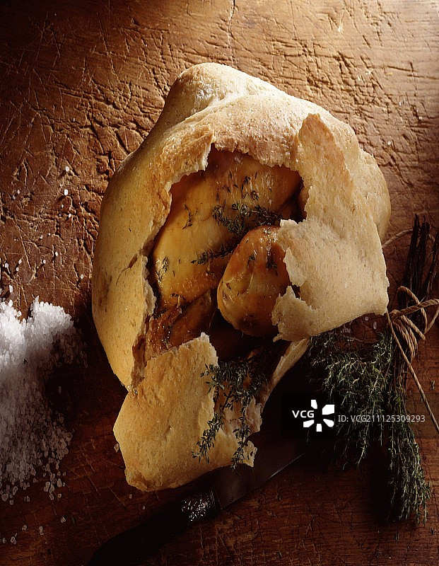 盐焗鸡肉图片素材