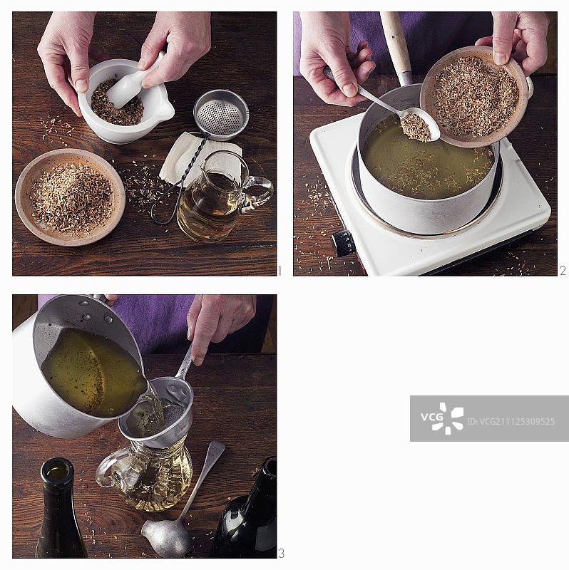 正在制作的Hildegard款普通矢车菊葡萄酒图片素材