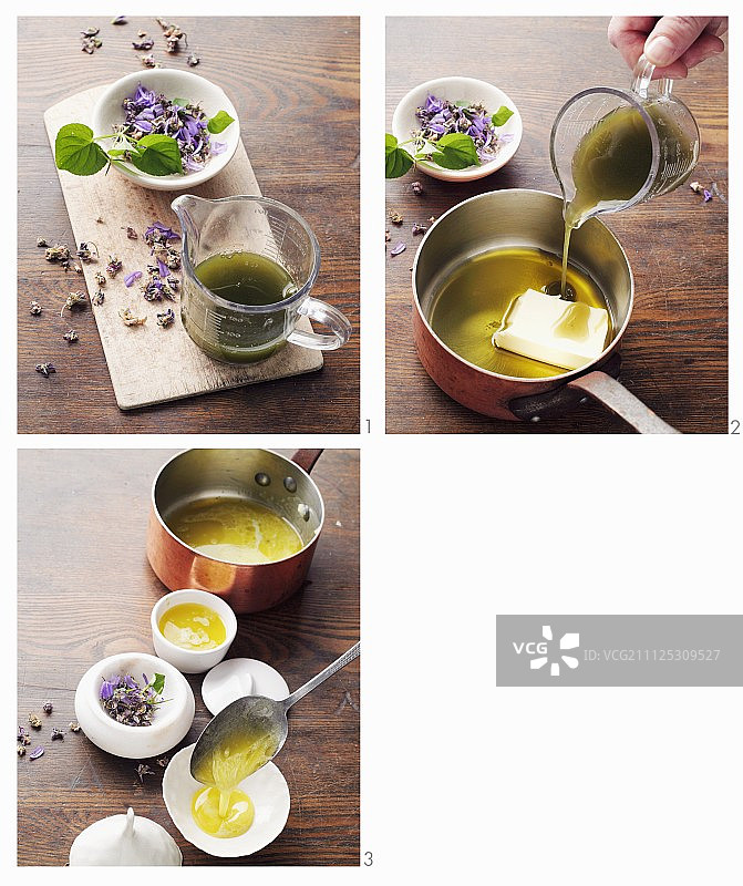 正在制作的希尔德加德紫罗兰药膏图片素材