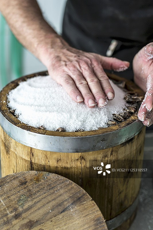 腌鱼，意大利阿马尔菲海岸图片素材