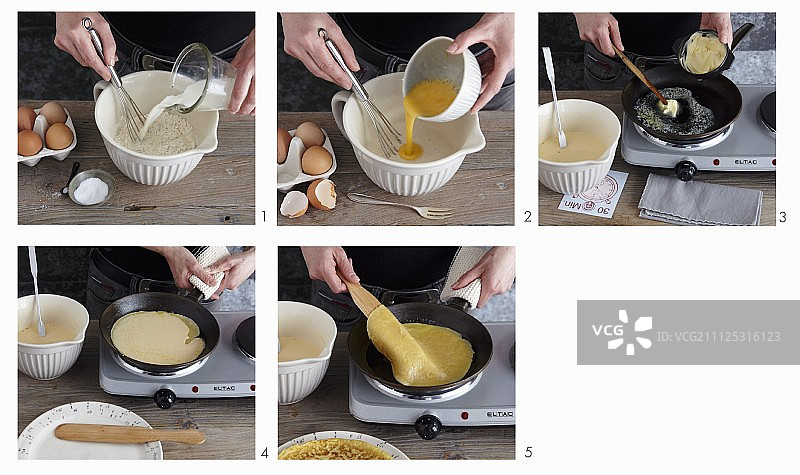 制作薄烤饼（德语配音）图片素材