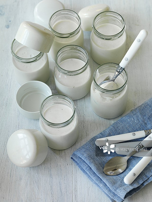 自制纯素腰果酸奶图片素材