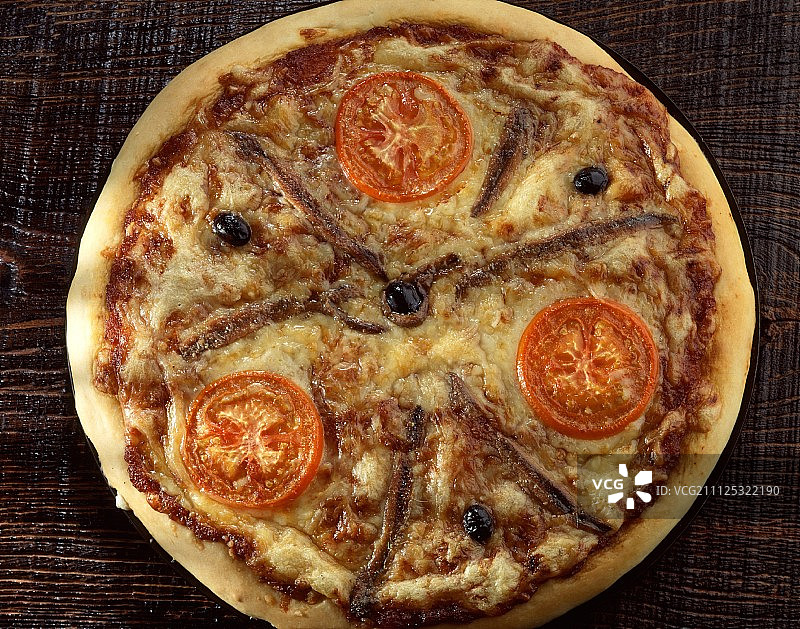 凤尾鱼披萨图片素材