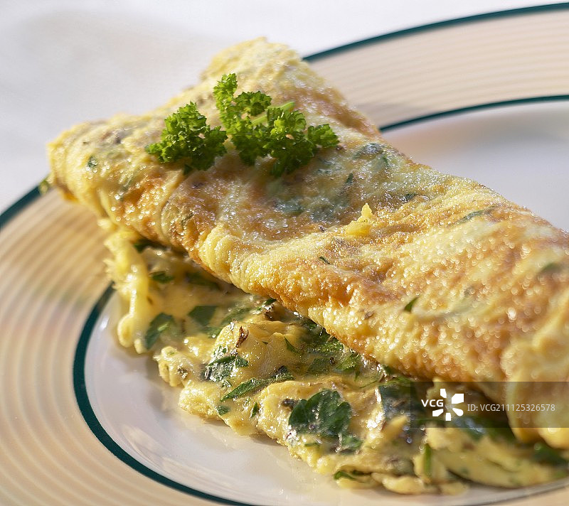 香草煎蛋卷图片素材