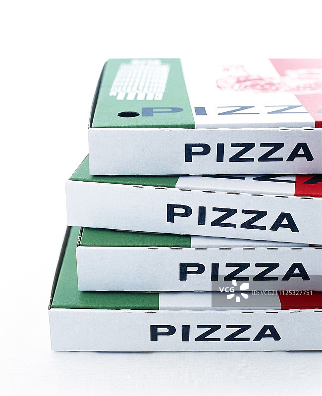 披萨盒堆图片素材