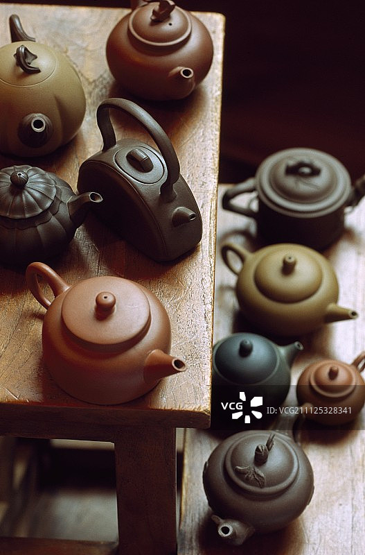 陶土茶壶合集图片素材