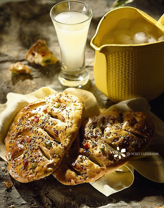 蜜饯水果佛卡夏面包图片素材