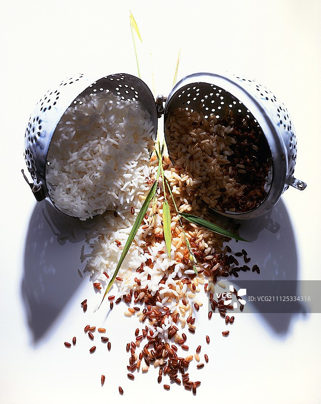 白色和野生稻米图片素材