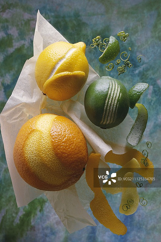 柑橘类水果皮图片素材