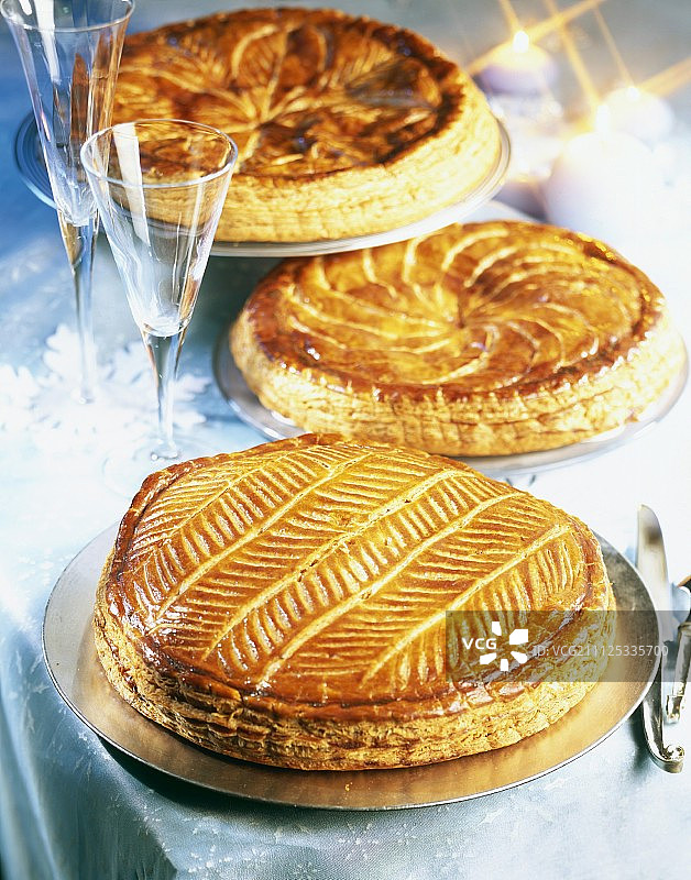 国王饼杏仁薄片糕点蛋糕图片素材