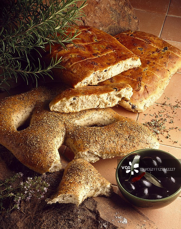 香草橄榄面包图片素材