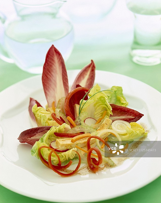 生菜炒炸豆腐图片素材