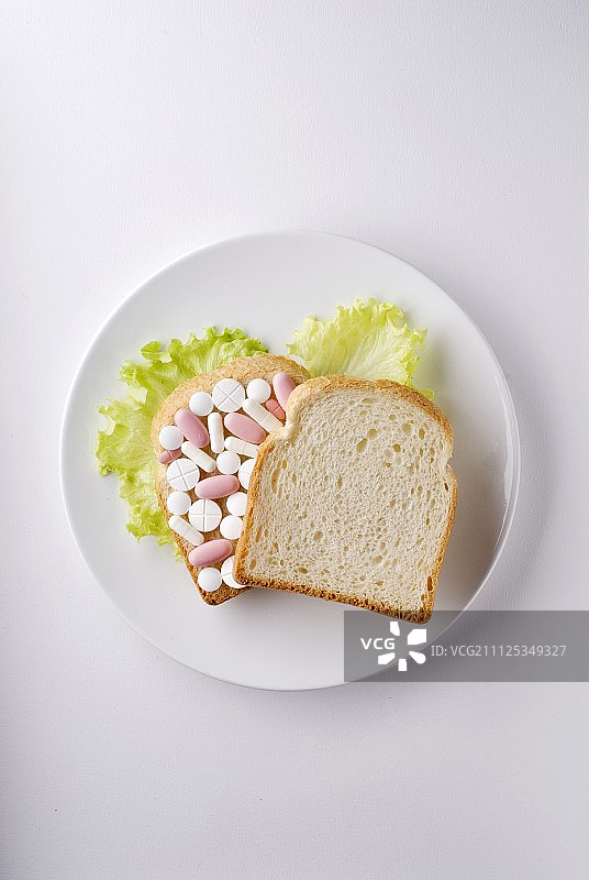药丸三明治图片素材
