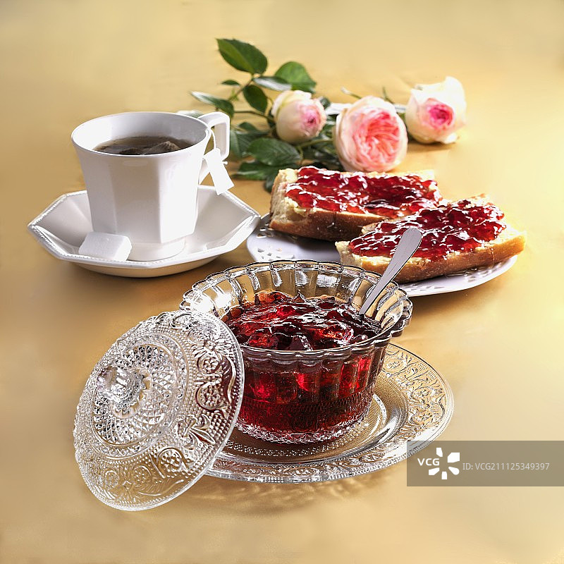 夏日水果茶冻图片素材