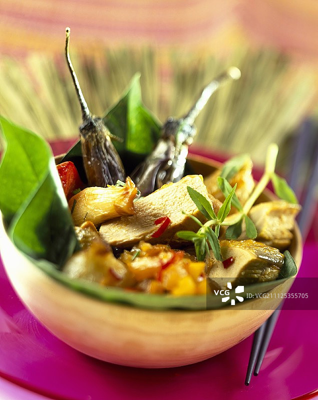 珍珠鸡咖喱图片素材