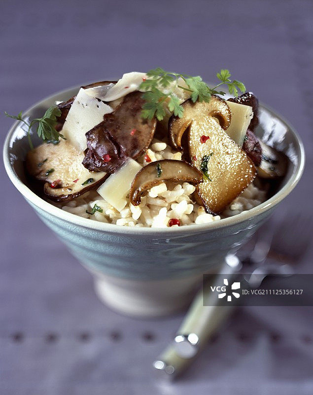 牛肝菌烩饭图片素材