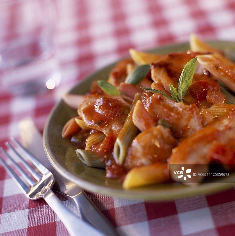 西西里风味火鸡肉片图片素材