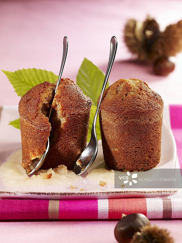 栗子梨子蛋糕图片素材