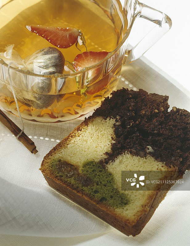 草莓味大理石蛋糕图片素材