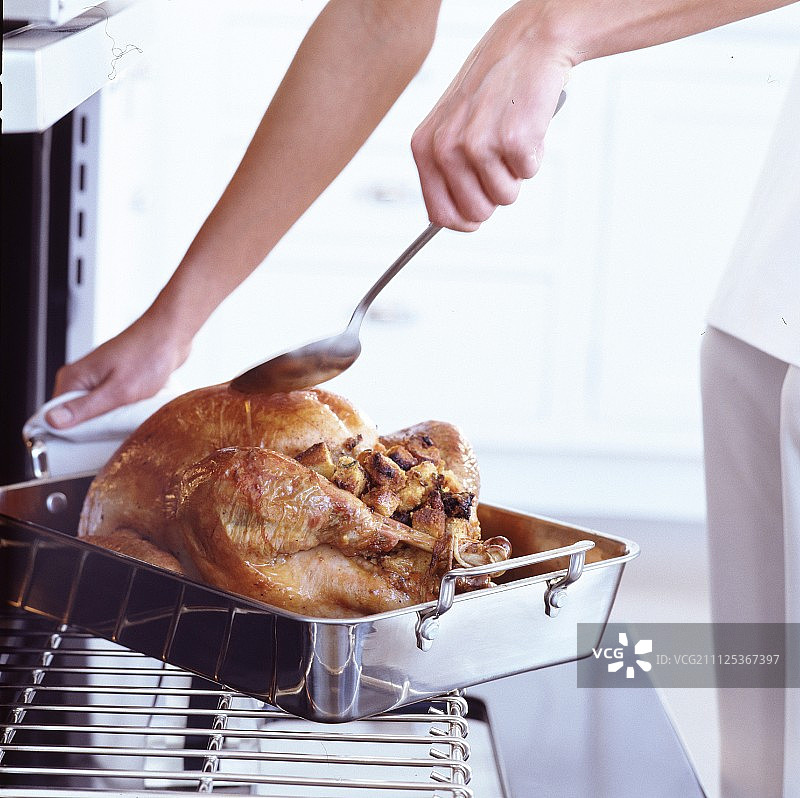 烤火鸡图片素材