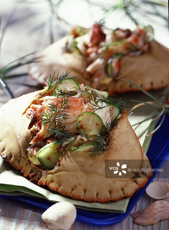 蟹肉醋汁图片素材