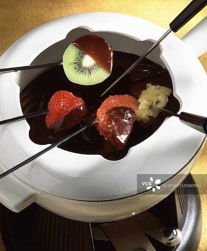 水果巧克力火锅图片素材