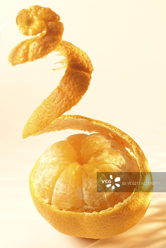 去皮的克莱门汀橘图片素材