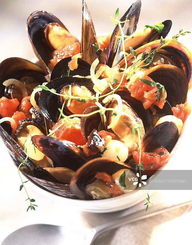 普罗旺斯风味贻贝图片素材