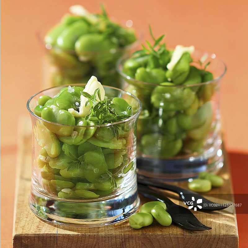 搭配香薄荷的蚕豆（普罗旺斯主题）图片素材