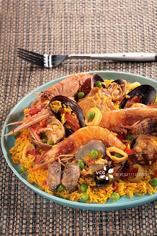 西班牙海鲜饭图片素材