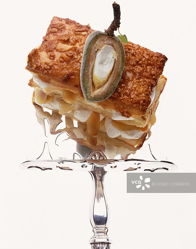 杏仁奶油片状糕点甜点图片素材