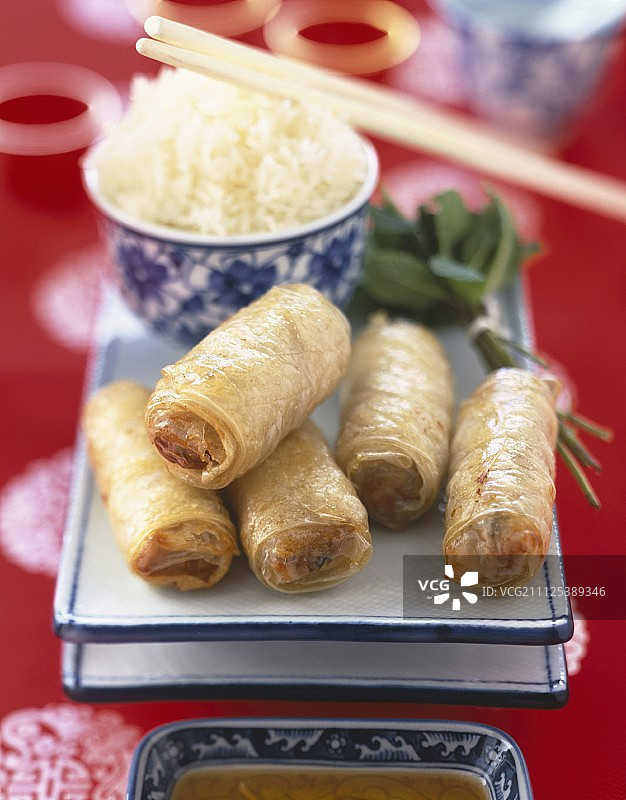 越南炸春卷图片素材