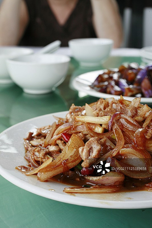 洋葱炒鸡肉图片素材