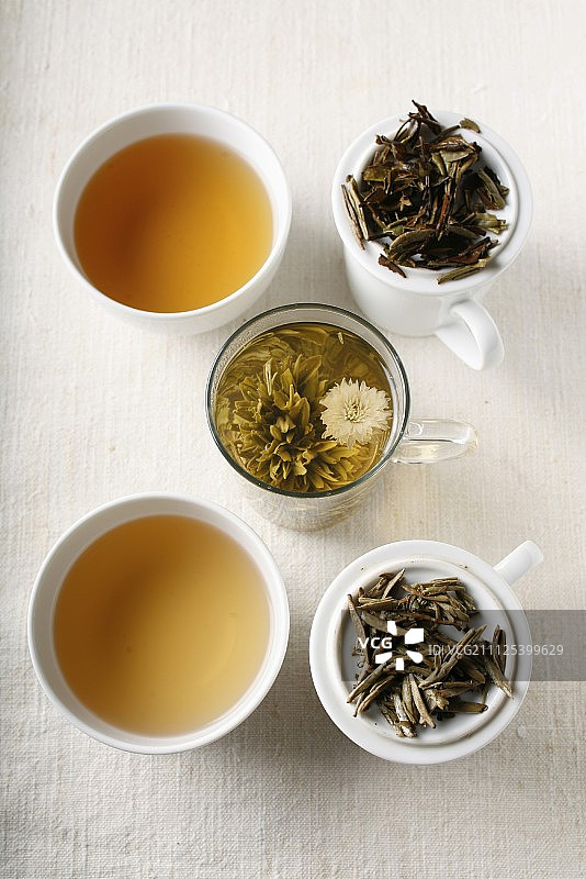 什锦白茶图片素材