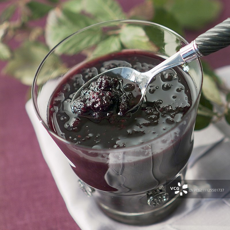 黑莓果酱图片素材