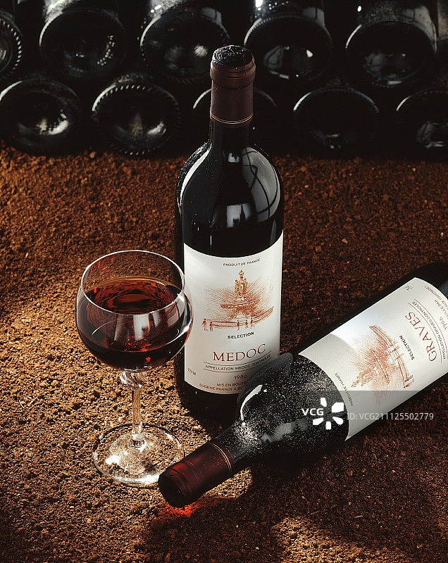梅多克和格拉夫红葡萄酒图片素材
