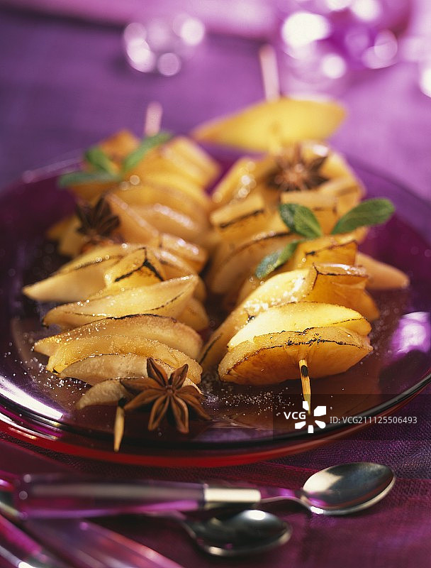 香料水果蜂蜜串图片素材