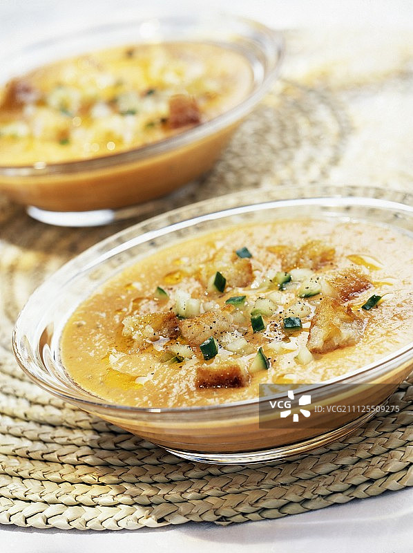 西班牙冷汤（主题：Aurélie的菜单）图片素材