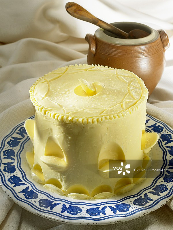 雕刻的布列塔尼黄油板图片素材