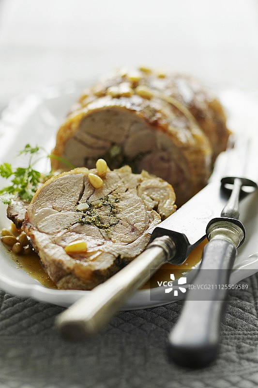 香草松子烤羊肩肉（主题：娱乐）图片素材