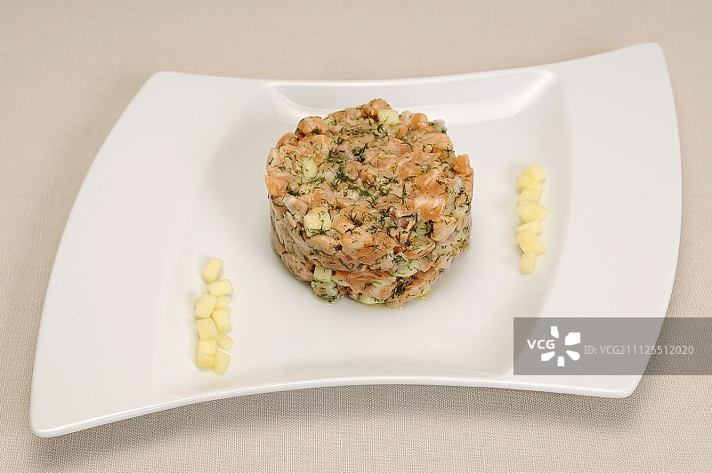 三文鱼鞑靼图片素材