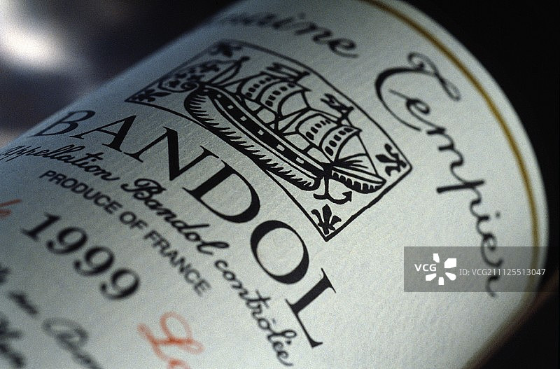 1999年 Domaine Tempier 葡萄酒瓶图片素材