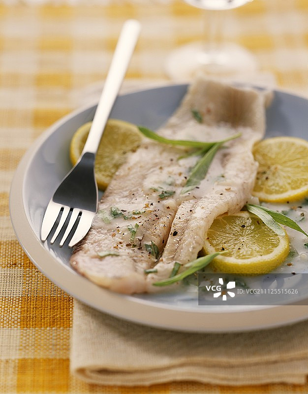 龙蒿鲽鱼片图片素材