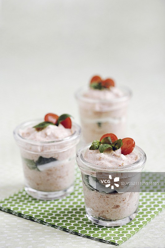 罗勒番茄慕斯图片素材