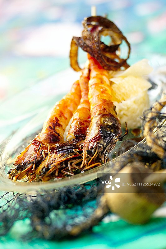 烤大虾图片素材