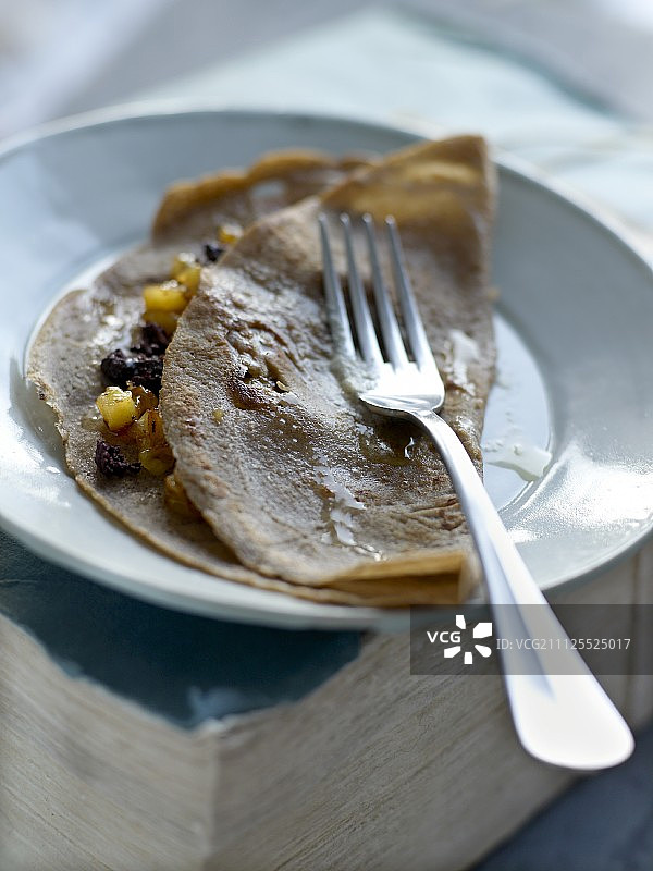 血肠苹果煎饼图片素材
