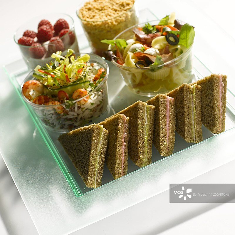 托盘混合餐图片素材