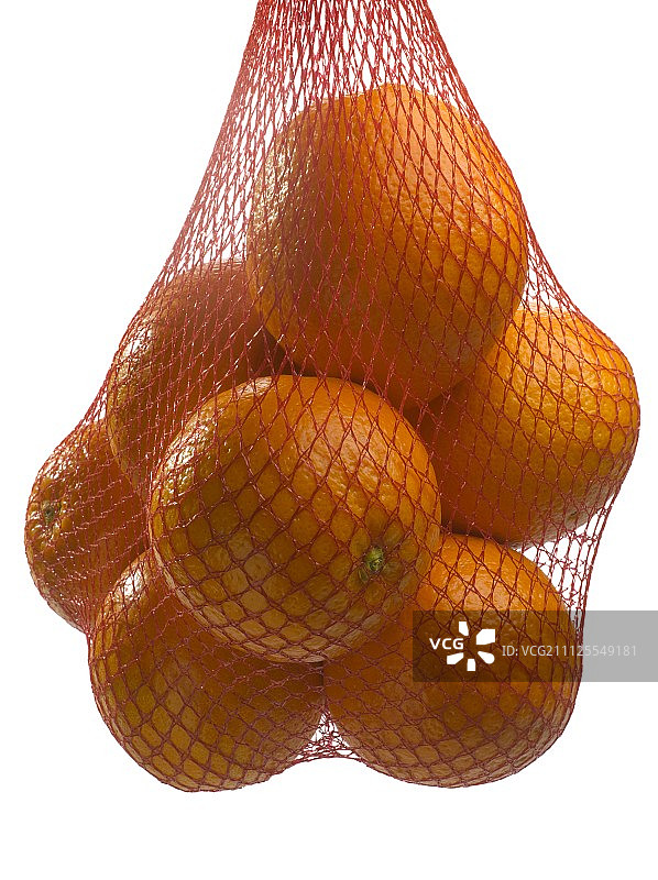 装在网兜里的橘子图片素材